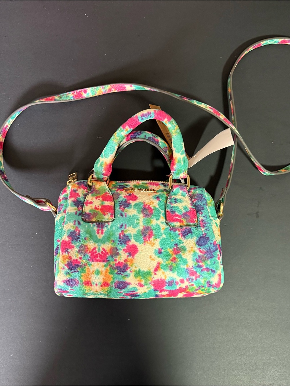 Steve Madden Floral Mini Satchel in Teal, Pink, Purple